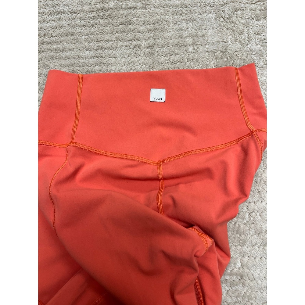 Vuori Womens S Studio Pocket Leggings VW446 High Rise 4 Way Stretch Grapefruit - Picture 2 of 5